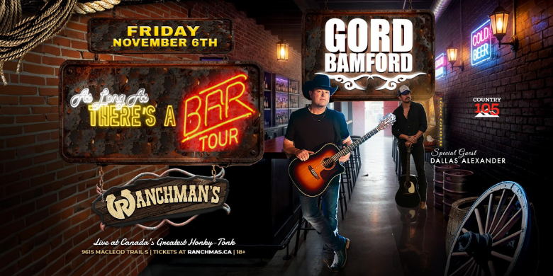 Gord Bamford – As Long As There’s A Bar Tour